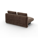 Taupe Velvet Left Bumper Sofa | Caracole Overlap
