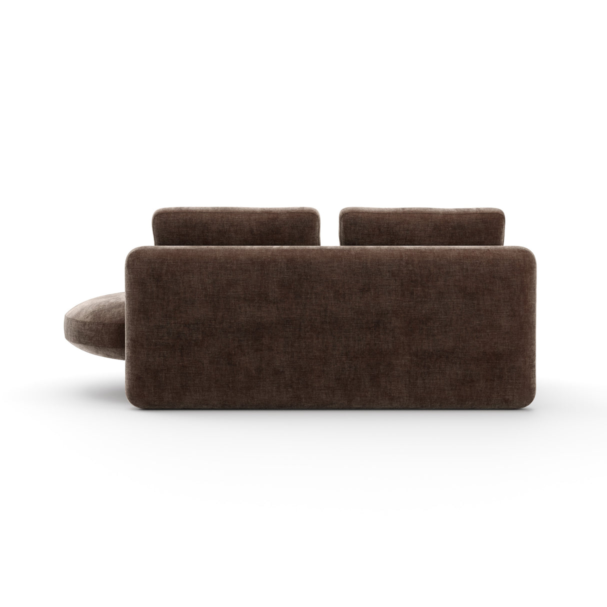 Taupe Velvet Left Bumper Sofa | Caracole Overlap