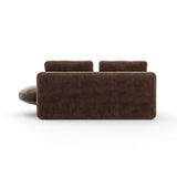 Taupe Velvet Left Bumper Sofa | Caracole Overlap