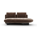 Taupe Velvet Left Bumper Sofa | Caracole Overlap