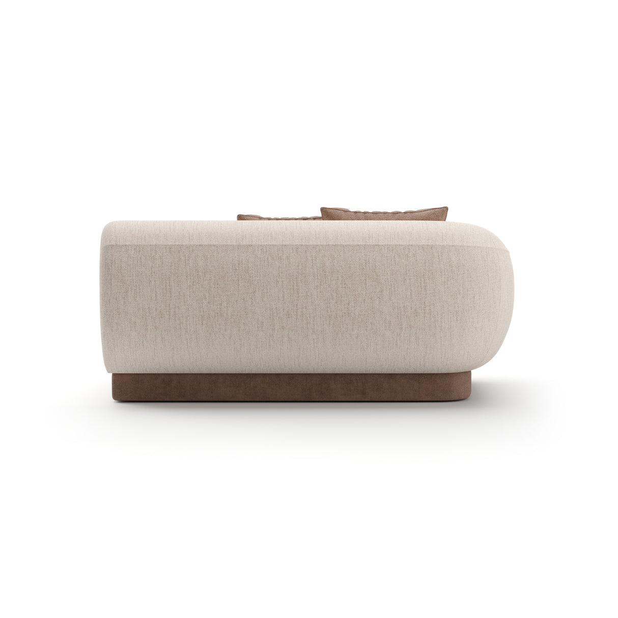 Beige Ribbed Linen Loveseat | Caracole Seta