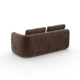 Taupe Velvet Right Loveseat | Caracole Overlap