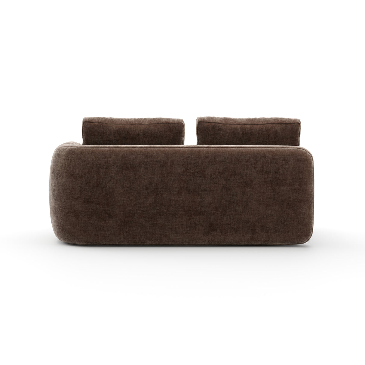 Taupe Velvet Right Loveseat | Caracole Overlap