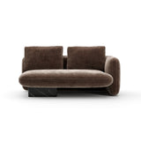 Taupe Velvet Right Bumper Sofa | Caracole Overlap