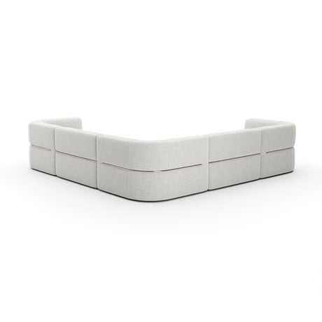Linnen Sectional Left Chaise L Sofa | Caracole Rhythm