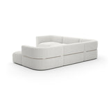 Linnen Sectional Right Chaise L Sofa | Caracole Rhythm