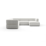 Linnen Sectional Right Chaise L Sofa | Caracole Rhythm