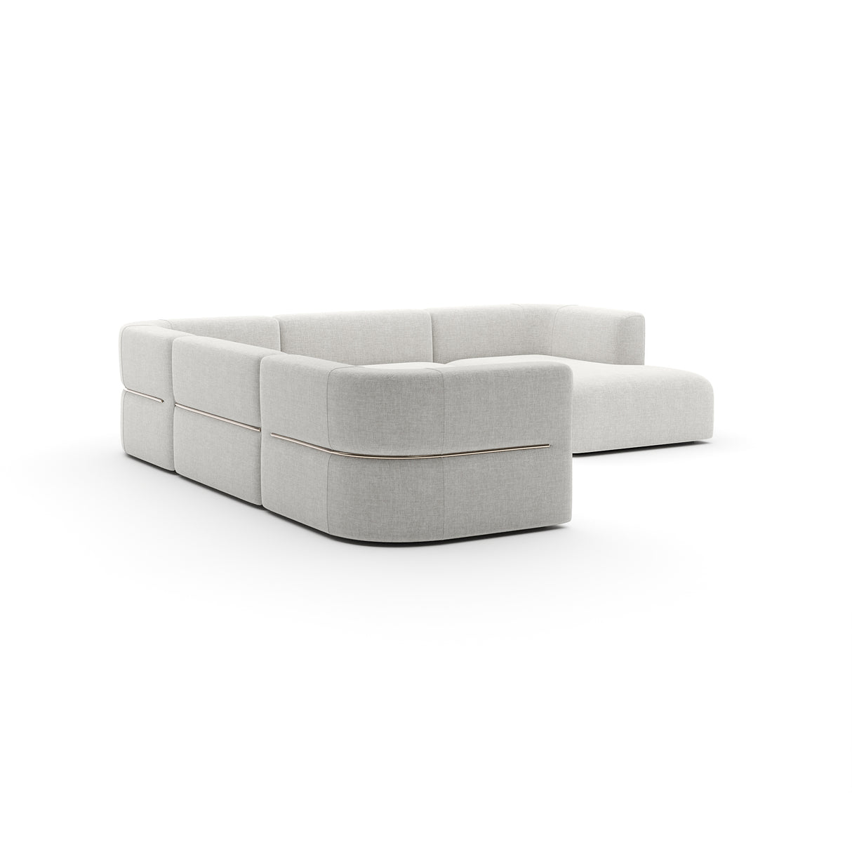 Linnen Sectional Right Chaise L Sofa | Caracole Rhythm
