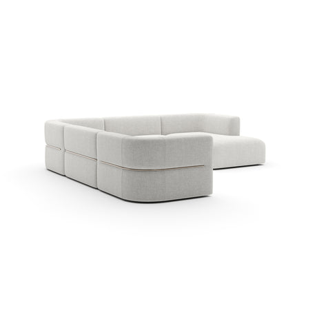 Linnen Sectional Right Chaise L Sofa | Caracole Rhythm