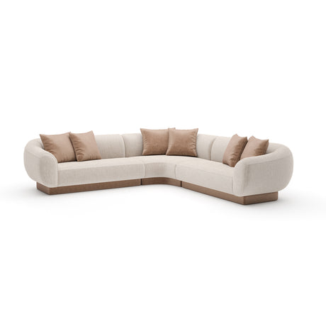 Linnen Sectional L Small Sofa | Caracole Seta