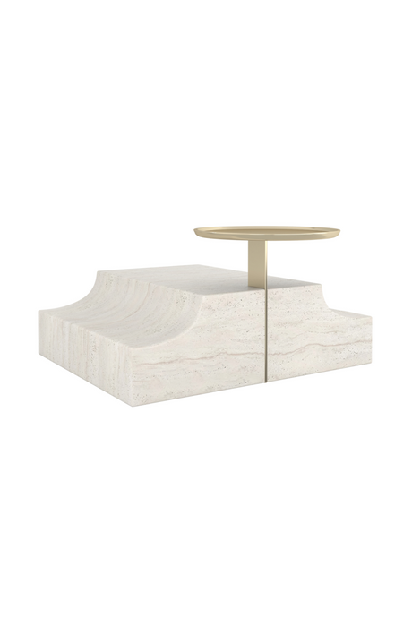 Travertine Wedge Base | Caracole Overlap | Caracole.eu.com
