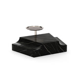Black Marble Triangular Wedge Base | Caracole Overlap