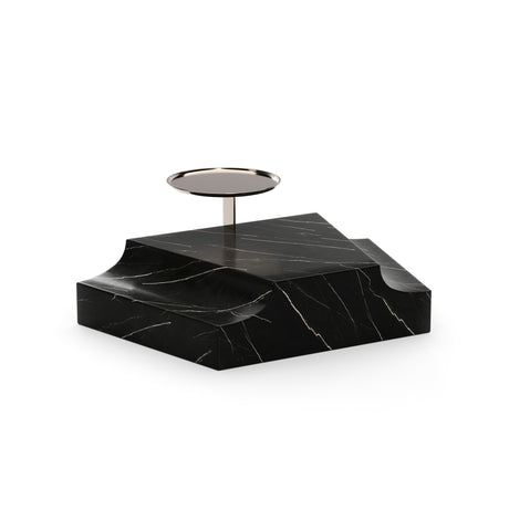 Black Marble Triangular Wedge Base | Caracole Overlap