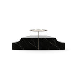 Black Marble Triangular Wedge Base | Caracole Overlap
