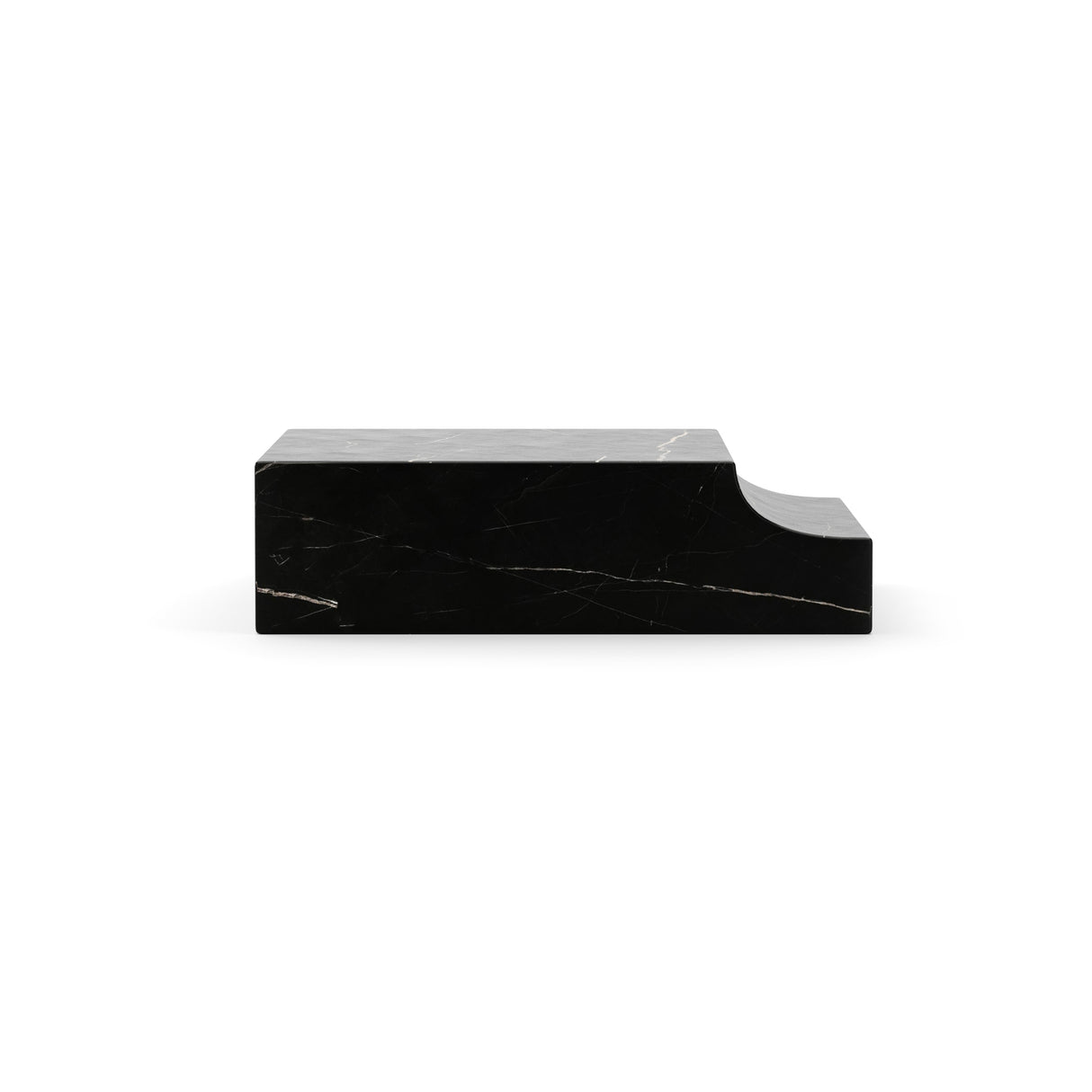 Black Marble Triangular Wedge Base | Caracole Overlap