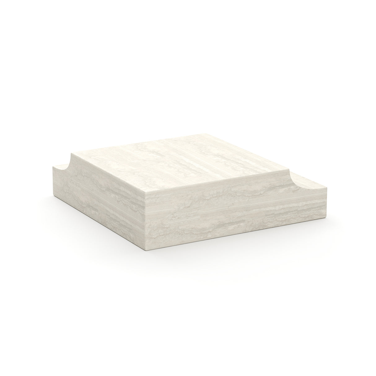 Travertine Corner Wedge Base | Caracole Overlap