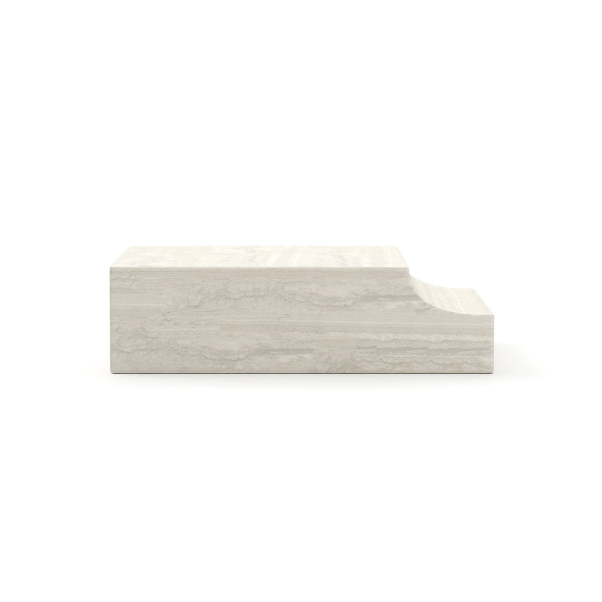 Travertine Corner Wedge Base | Caracole Overlap