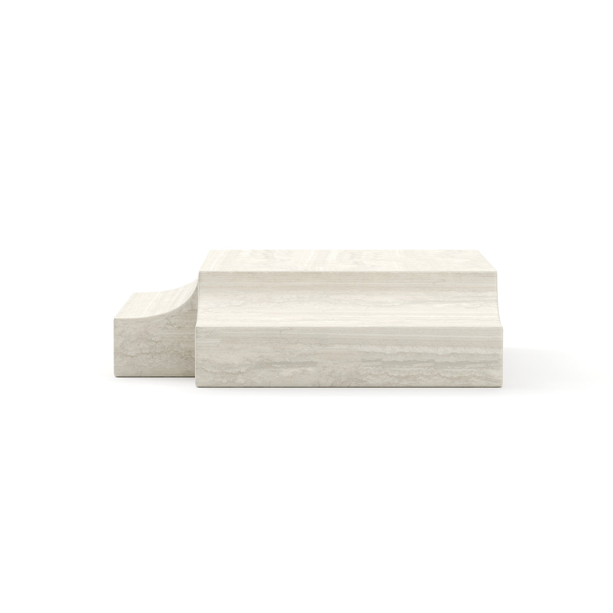 Travertine Corner Wedge Base | Caracole Overlap