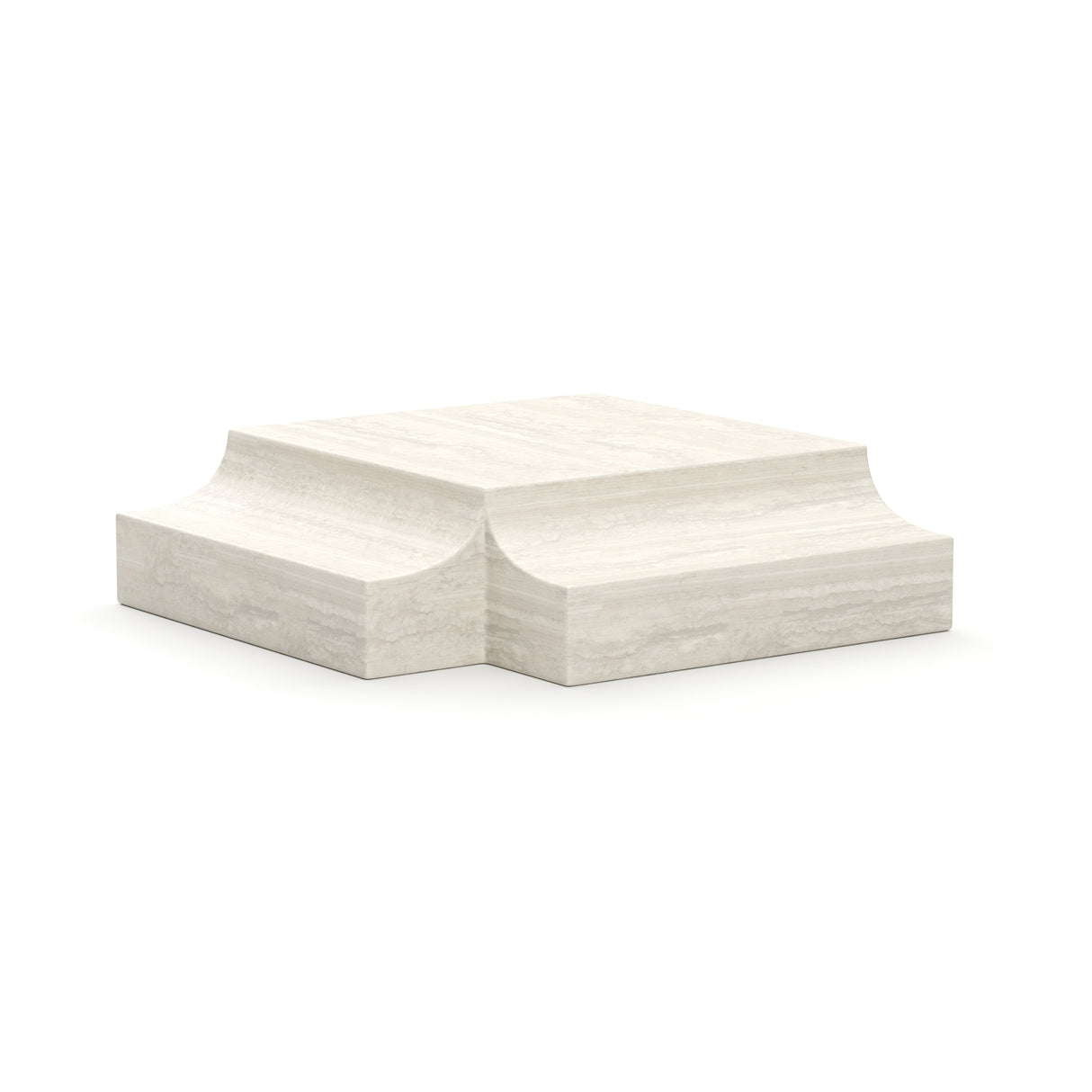 Travertine Corner Wedge Base | Caracole Overlap