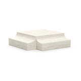 Travertine Corner Wedge Base | Caracole Overlap