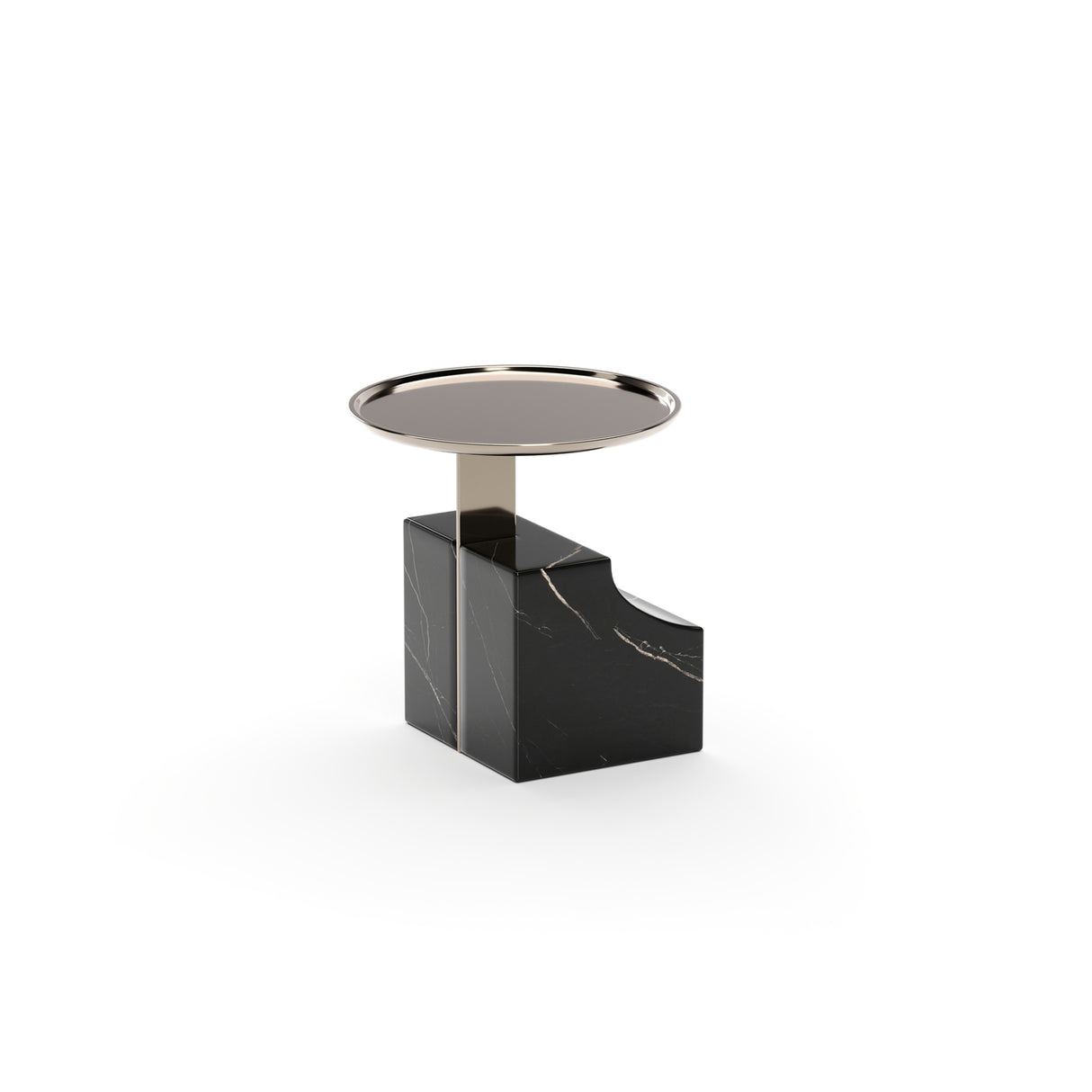 Black Marble Accent Table | Caracole Overlap