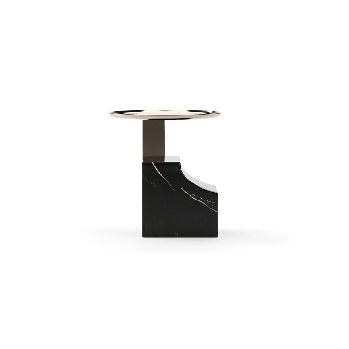 Black Marble Accent Table | Caracole Overlap