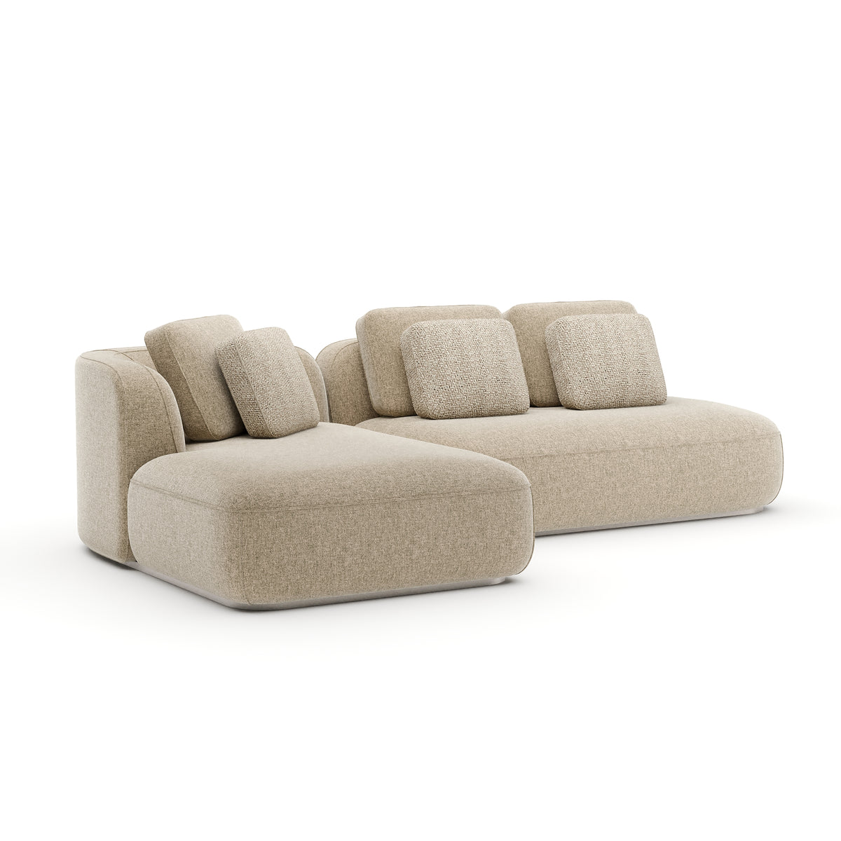 Oatmeal Armless LF Chaise | Caracole Sasso